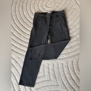 LOFT Ankle Drawstring Pants Blue Mid Rise Pull On Dress Knit Trousers